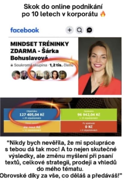 Reference, skok do online podnikání po 10 letech v korporátu