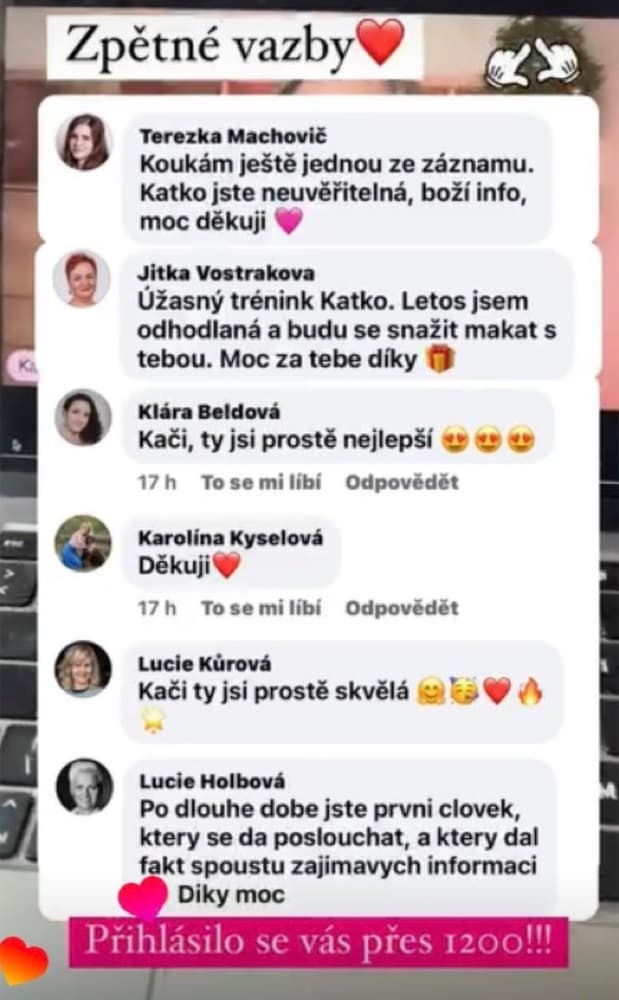 Zpětné vazby členek z tréninků